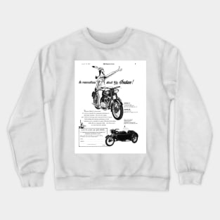 Vintage Indian Motorcycle Advert Crewneck Sweatshirt